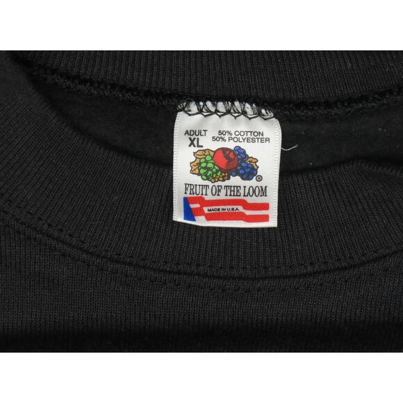 90s Vintage Hawaiian Nurtured Black Pullover Crewneck Sweatshirt L - Picture 5 of 9